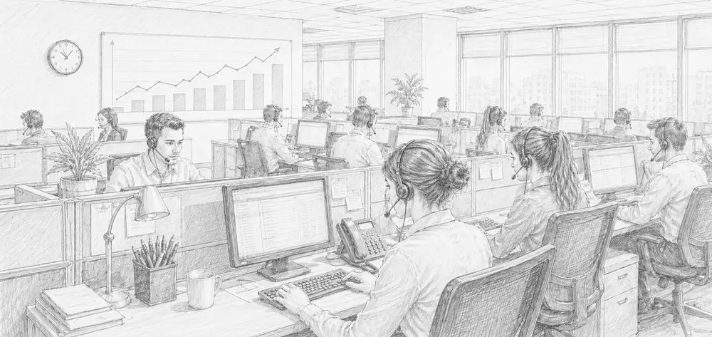 VisaHQ-Spezialisten bei der Arbeit im Büro