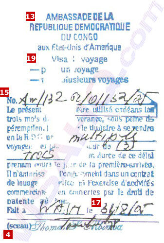 Demokratische Republik Kongo Visum